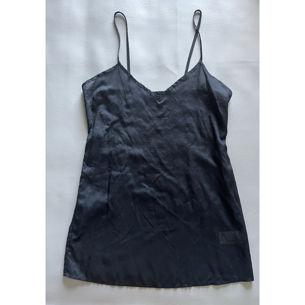 Farm Rio Black Cotton Semi Sheer Mini Slip